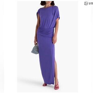 NWOT Simkhai Purple Violet Hollins Cape Gown, Size 4